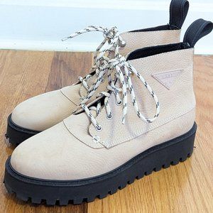 LÄST Rocky Suede Cream Boots - Women's Size 39